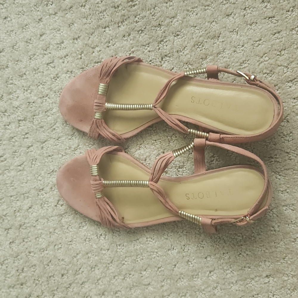 Talbot's Pink Suede Strappy Sandals